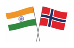 India's and Norway's flags