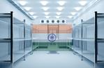 Cold storage with Indian flag